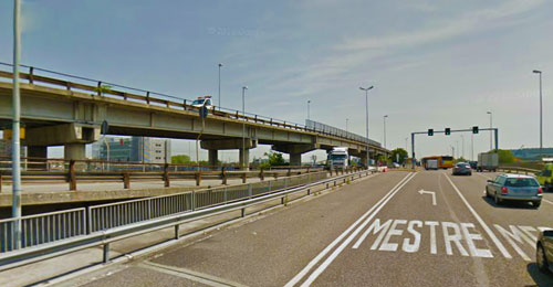 Exit the morway to Mestre